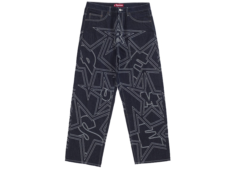 Supreme Stars Topstitch Baggy Jean Indigo