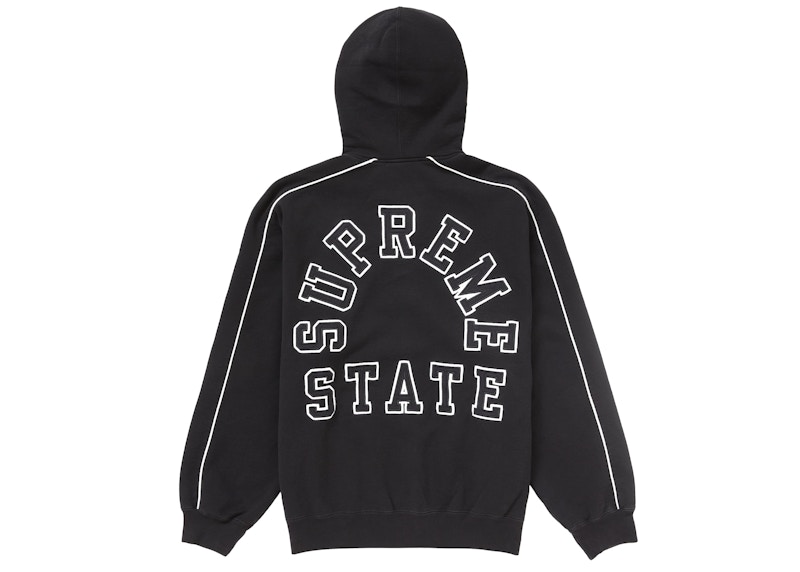 Supreme State Zip Up Hooded Sweatshirt Black 圖 2