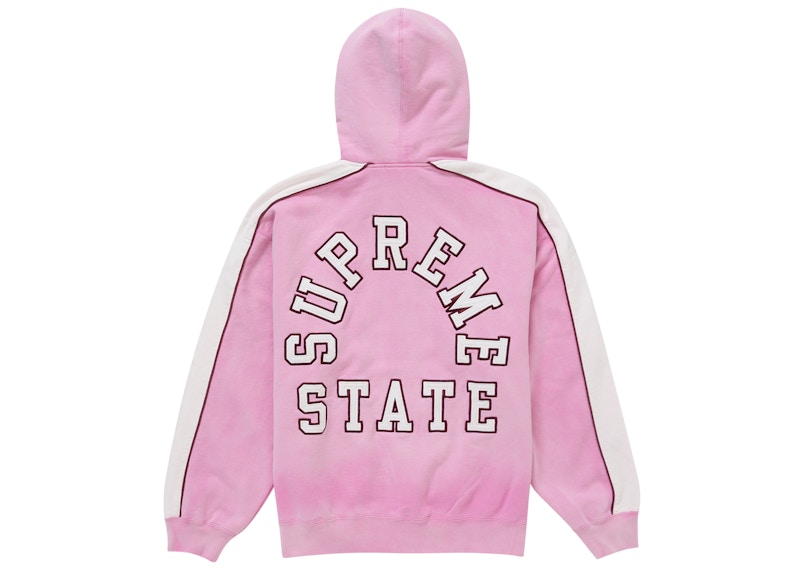 Supreme State Zip Up Hooded Sweatshirt Pink 圖 2