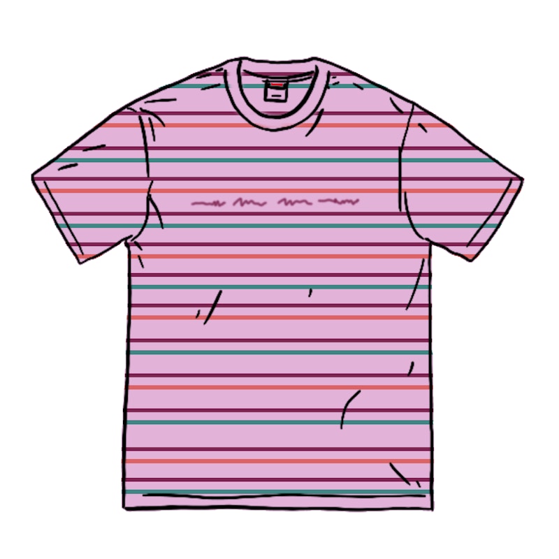 Supreme Stati Uniti Stripe S/S Top Light Violet