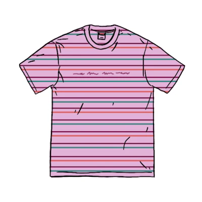 Supreme Stati Uniti Stripe S/S Top Light Violet