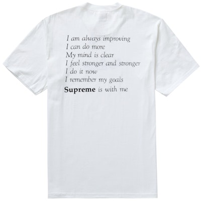 Supreme Stay Positive Baju-T Putih Order Supreme Stay Positive Baju-T Putih