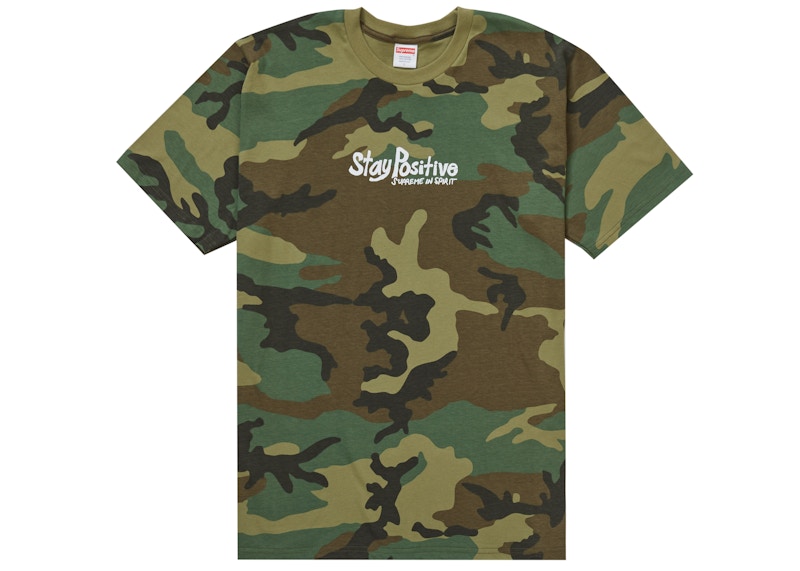 Buy Supreme Camiseta Stay Positive Camo Woodland