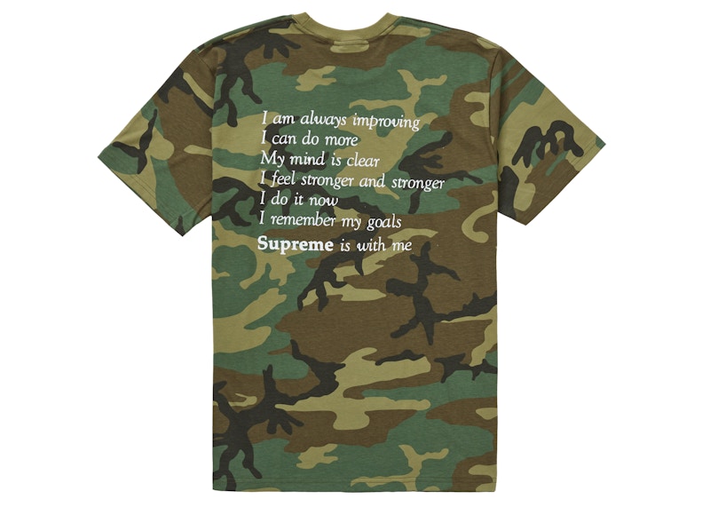 Order Supreme Camiseta Stay Positive Camo Woodland