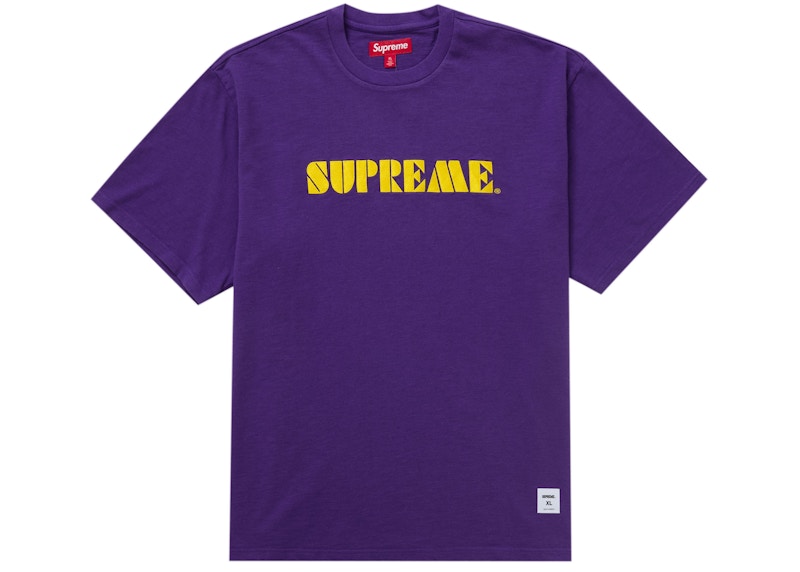 Supreme Stencil Embroidered S/S Top Purple