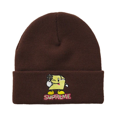 Supreme Sticky Note Beanie 'Brown'