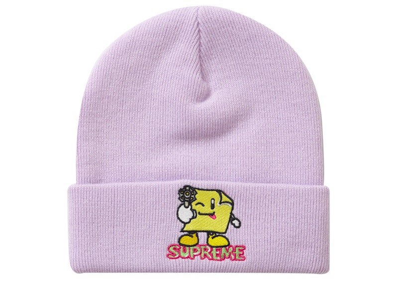 Buy Supreme 粘性便條紙針織帽 '薰衣草色'
