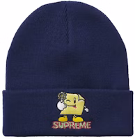 Supreme Sticky Note Beanie 'Navy'