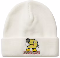 Supreme Sticky Note Beanie 'White'
