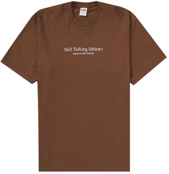 supreme-still-talking-tee-brown