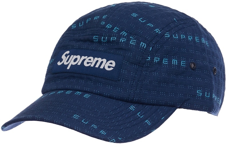 supreme-stitch-jacquard-camp-cap-navy