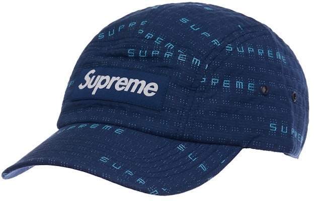 Supreme Stitch Jacquard Camp Cap Navy Topi Jaket Biru Tua Buy Supreme Stitch Jacquard Camp Cap Navy Topi Jaket Biru Tua