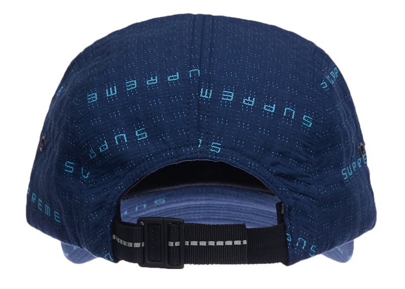 Order Supreme Topi Camp Jacquard Jahit Warna Biru Tua
