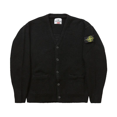 Supreme Stone Island Bouclé Cardigan Black