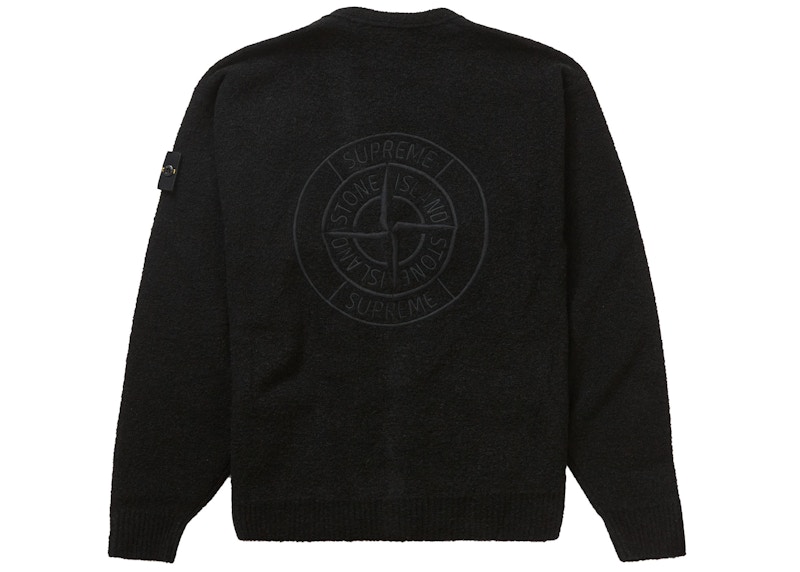 Order Supreme x Stone Island Cárdigan Bouclé Negro