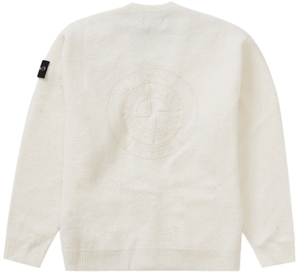 Supreme Stone Island Bouclé Cardigan White Order Supreme Stone Island Bouclé Cardigan White