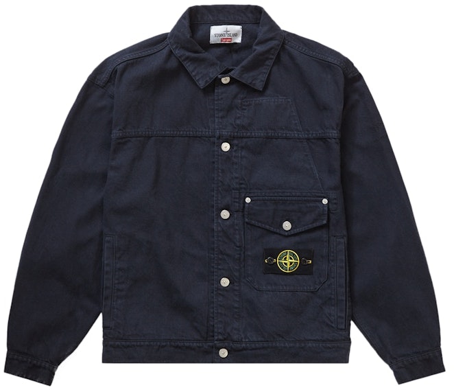 supreme-stone-island-denim-trucker-jacket-navy