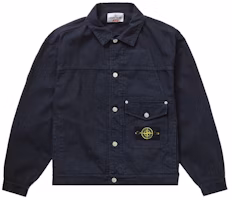 Supreme Stone Island Denim Trucker Jacket Navy Supreme Stone Island Denim Trucker Jacket Navy