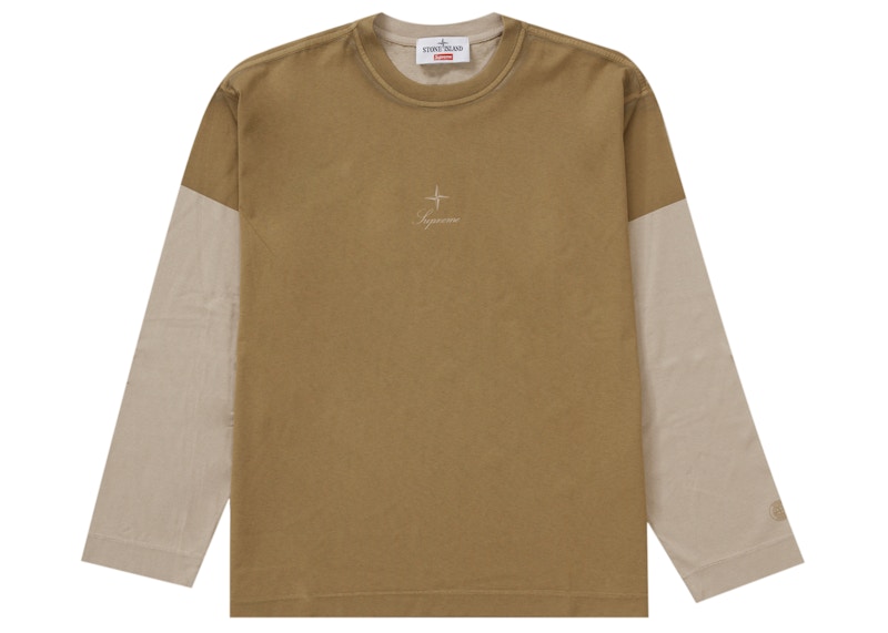 Supreme Stone Island L/S Top Tan