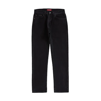 Supreme Stone Washed Slim Jean Washed Black
