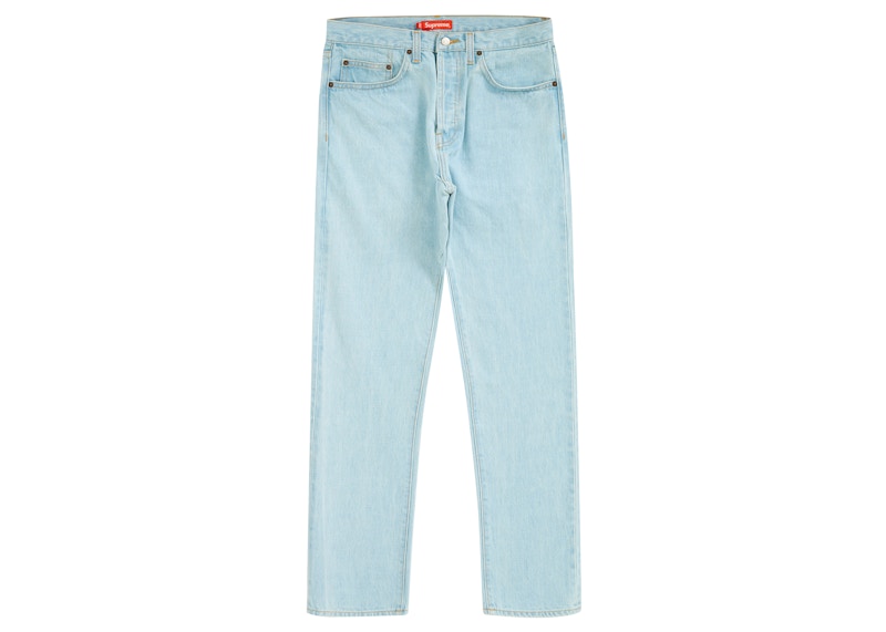 Buy 슈프림 스톤워시 슬림 진 워시드 인디고 (Suprìm Seutoneuwoshi Seullim Jin Woshideu Indigo) 
