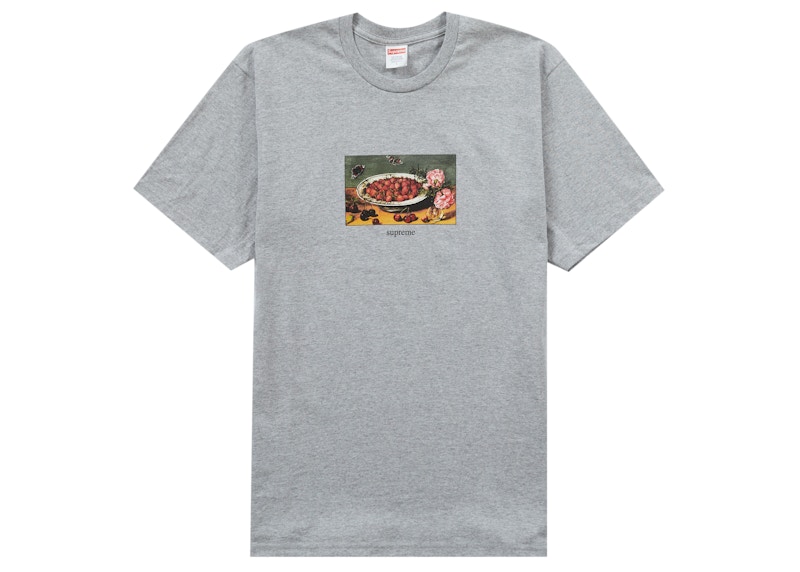 Supreme Strawberries Tee Heather Grey