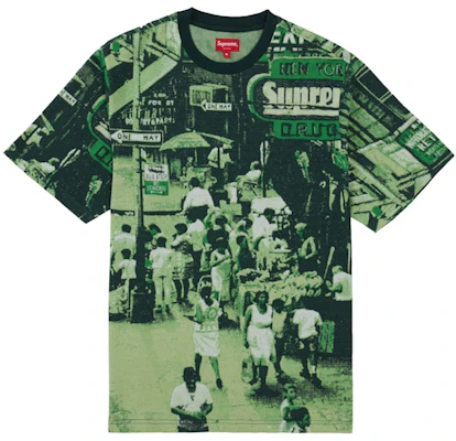 Supreme Street Scene Jacquard S/S Top Green Buy Supreme Street Scene Jacquard S/S Top Green