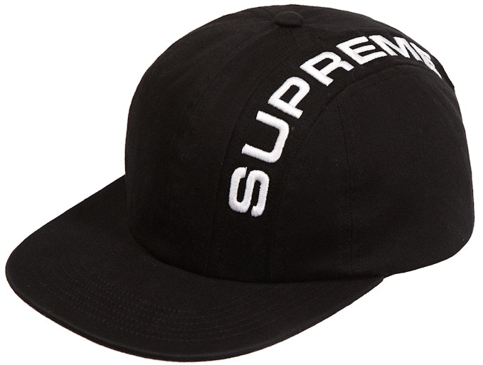 supreme-stripe-6-panel-black