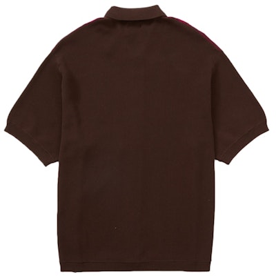 Supreme Stripe Button Up Polo 'Brown' Order Supreme Stripe Button Up Polo 'Brown'