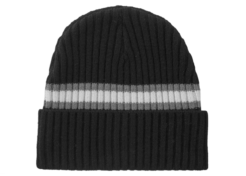 Supreme Stripe Cashmere Beanie Black 圖 2