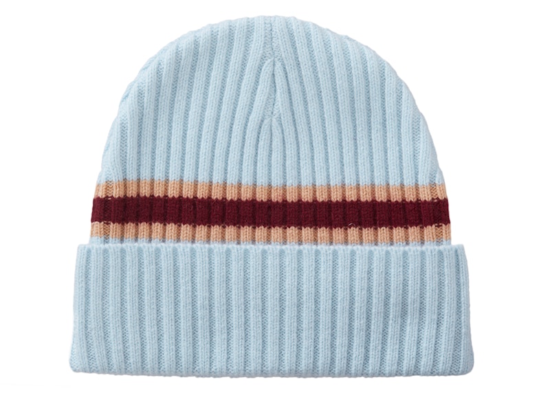Supreme Stripe Cashmere Beanie Pale Blue 圖 2