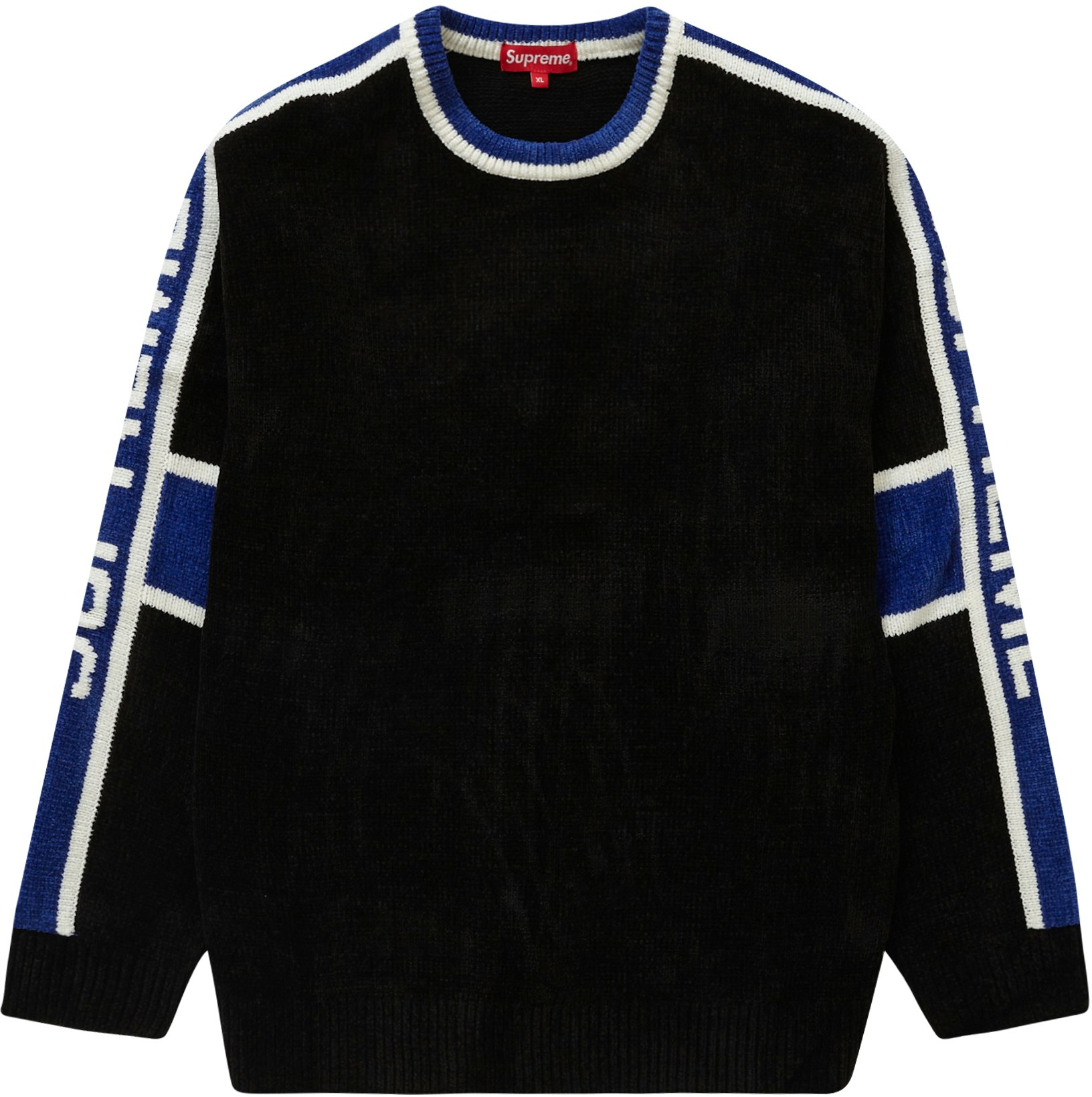 Supreme Stripe Chenille Sweater Black - Novelship