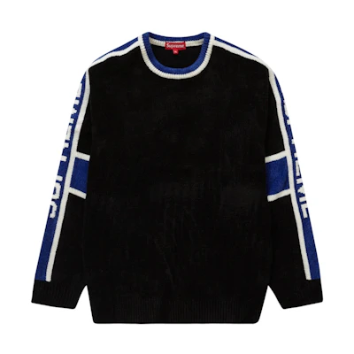 Supreme Stripe Chenille Sweater Black