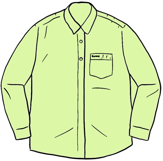 supreme-stripe-oxford-shirt-fluorescent-yellow