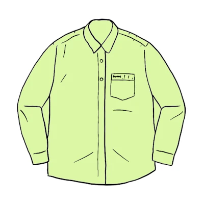 Supreme Stripe Oxford Shirt Fluorescent Yellow