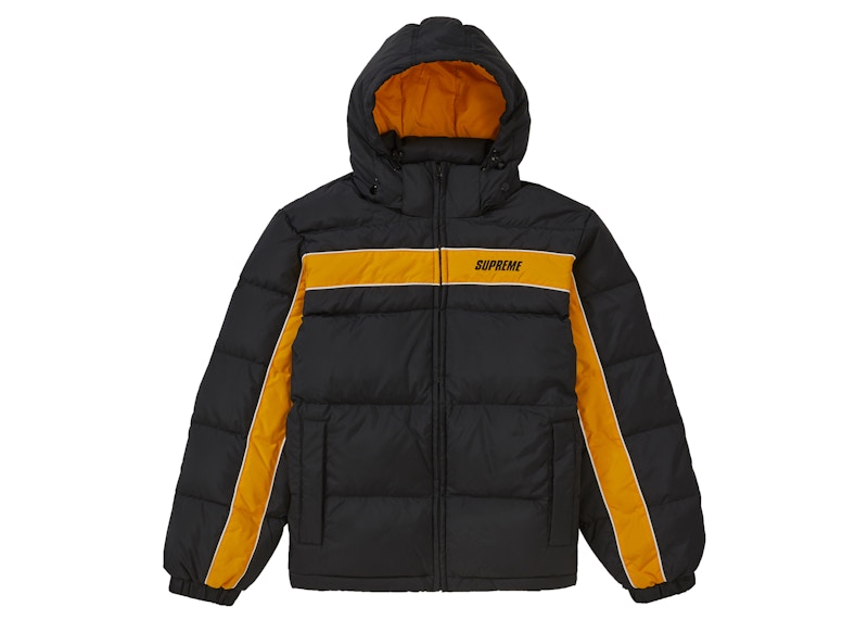 Buy Supreme Stripe Panel Down Jacket Black - Novelship