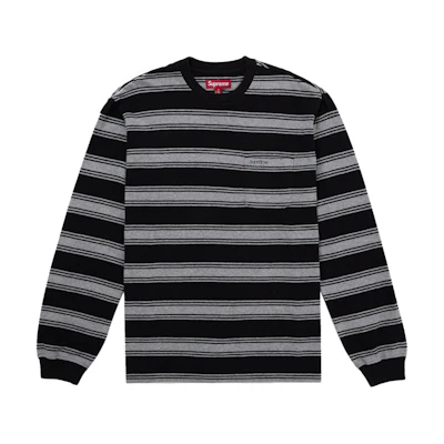 Supreme Stripe Pocket L/S Top Black