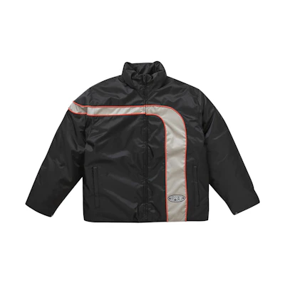 Supreme Stripe Puffer Jacket Black