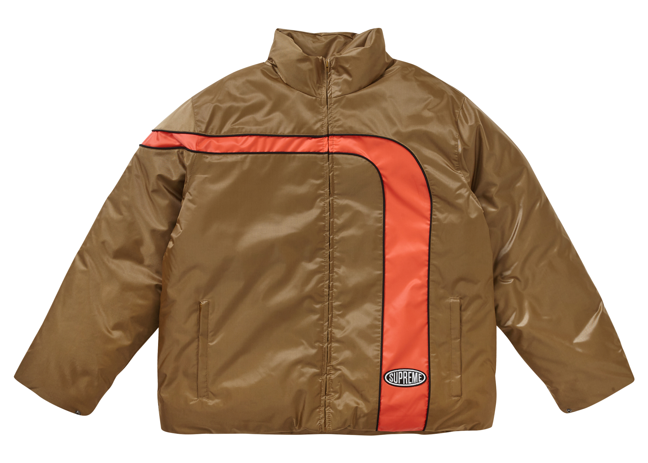 定価以下: Supreme 23ss stripe puffer jacket - ダウンジャケット