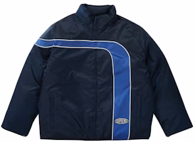 Supreme Stripe Puffer Jacket Navy Supreme Stripe Puffer Jacket Navy