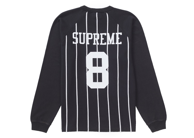 Supreme Stripe Raglan L/S Top Black