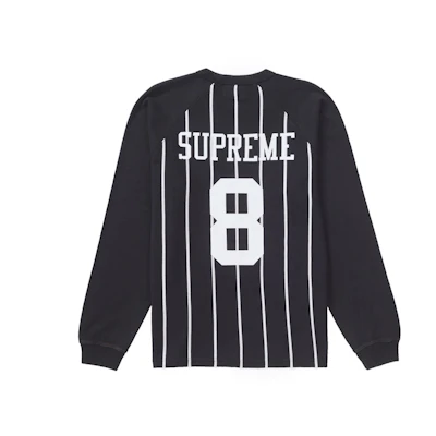 Supreme Stripe Raglan L/S Top Black