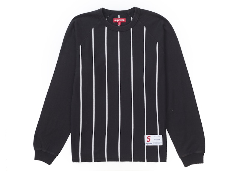 Supreme Stripe Raglan L/S Top Black 圖 2