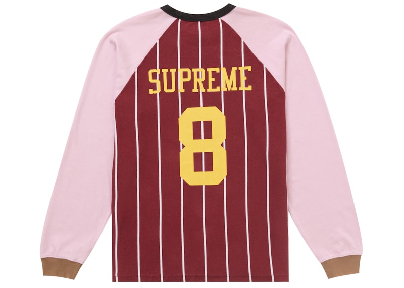 Buy Supreme 條紋長袖上衣 深紅色