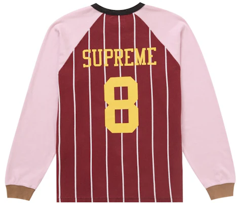 Supreme 條紋長袖上衣 深紅色 Buy Supreme 條紋長袖上衣 深紅色