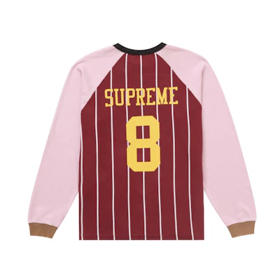 Supreme Stripe Raglan L/S Top Maroon