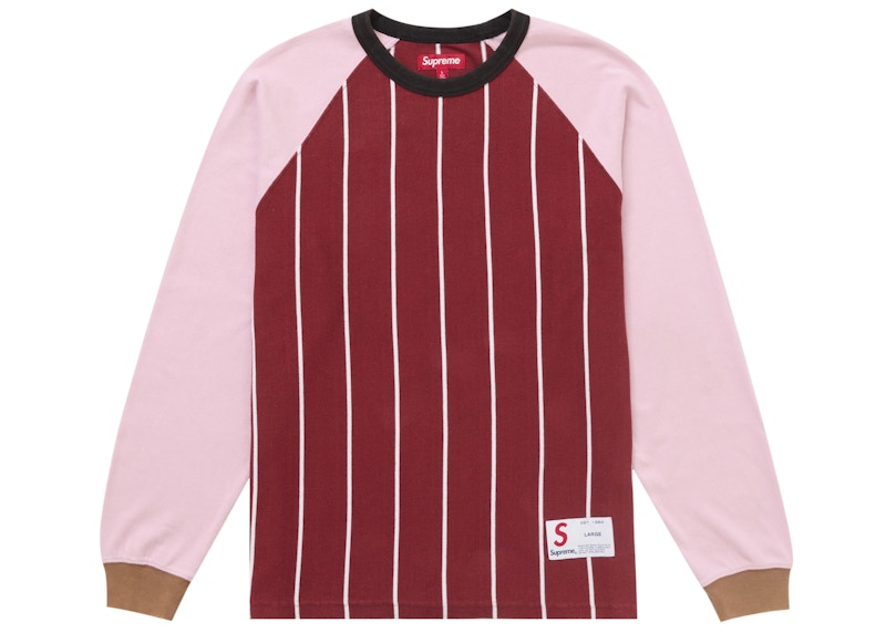 Order Supreme 條紋長袖上衣 深紅色