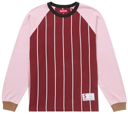 Supreme 條紋長袖上衣 深紅色 Order Supreme 條紋長袖上衣 深紅色