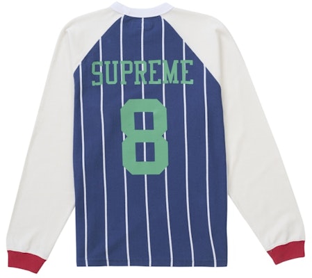 Supreme Stripe Raglan L/S Top Navy Buy Supreme Stripe Raglan L/S Top Navy