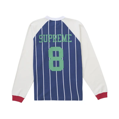 Supreme Stripe Raglan L/S Top Navy
